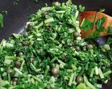 大根葉とムカゴのゴマ味噌炒め作り方4写真