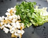 簡単!竹輪小松菜のチーズ味噌スープ作り方1写真