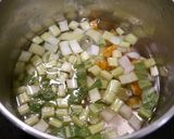 簡単!竹輪小松菜のチーズ味噌スープ作り方2写真