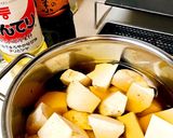 八つ頭 （やつがしら）と鶏肉の煮物作り方3写真