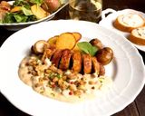 鶏もも肉シナモンロースト栗クリームソース作り方20写真
