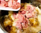 八つ頭 （やつがしら）と鶏肉の煮物作り方5写真
