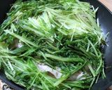 豚バラとキャベツと水菜の蒸し焼き作り方4写真