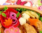 キーマカレーハンバーグのっけ弁当　詰め方作り方5写真