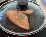 鶏むね肉とほうれん草のガーリックソース作り方3写真
