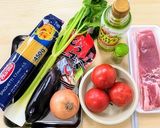 なすと豚バラとオレガノのトマトパスタ❣作り方1写真