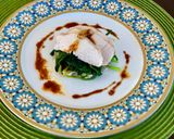 鶏むね肉とほうれん草のガーリックソース作り方6写真