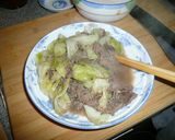 めっちゃ簡単　レタスと牛肉の炒め物作り方3写真