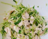 レンジで簡単☆ささみと豆苗やみつきサラダ作り方5写真