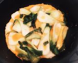 卵とチンゲン菜だけ☆お好み焼き味の卵焼き作り方2写真