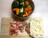 たっぷり野菜と九条ネギの肉うどん☆作り方2写真
