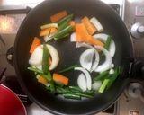 たっぷり野菜と九条ネギの肉うどん☆作り方3写真