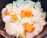 キノコたっぷり白菜クリーム味噌シチュー作り方1写真