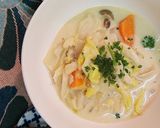 キノコたっぷり白菜クリーム味噌シチュー作り方9写真