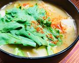 お味噌汁、お雑煮に春菊×七味作り方2写真