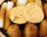 めんつゆだしの浅ゆでおでん●うどん入り作り方3写真