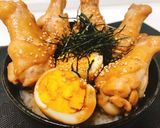 一人暮らしの骨付き鶏もも肉のさっぱり煮丼作り方8写真