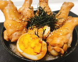 一人暮らしの骨付き鶏もも肉のさっぱり煮丼作り方8写真