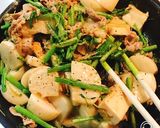 かぶと豆苗、豚肉、厚揚げのオイマヨ炒め☆作り方5写真