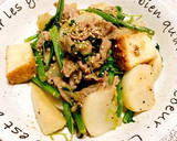 かぶと豆苗、豚肉、厚揚げのオイマヨ炒め☆作り方6写真