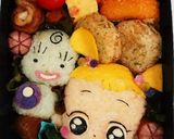 おじゃ魔女『マジョリカ&はなちゃん』弁当作り方17写真