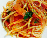 トマト缶を使った野菜のパスタ作り方9写真