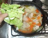 白菜の鶏がらスープの素鍋♪簡単鶏もも肉作り方11写真