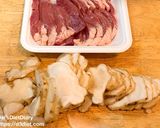 豚肉とキクイモの味噌炒め作り方1写真