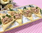 簡単☘️焼き油揚げの明太納豆作り方4写真