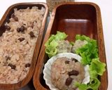 赤飯　こにぎり　秋弁当　詰め方作り方2写真