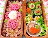 赤飯　こにぎり　秋弁当　詰め方作り方8写真