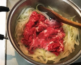 玉ねぎ多め、我が家のつゆだく牛丼作り方4写真