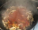 キノコとツナのトマトパスタ。作り方5写真
