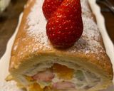クリームたっぷりフルーツロールケーキ作り方12写真