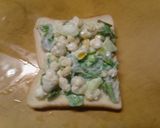 朝食昼食　青梗菜コーンヨーグルトトースト作り方3写真