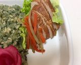 よもぎご飯 八角紅茶煮豚弁当　詰め方作り方3写真