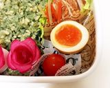 よもぎご飯 八角紅茶煮豚弁当　詰め方作り方4写真