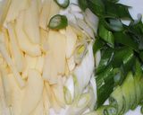 葱じゃがスパゲティ☆バター醤油味作り方1写真