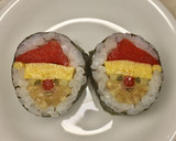 寿司型・模様巻き(サンタ2個だけお弁当)作り方9写真