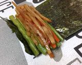 煎り酒レシピ　きんぴらとインゲン海苔巻き作り方5写真