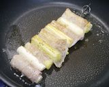 簡単！豚バラ薄切りで波波ねぎま☆焼き鳥風作り方3写真