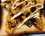 ふじっこ煮で卵チーズツナのホットサンド作り方4写真