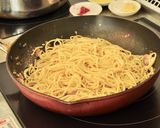 いわし缶詰のスタミナ梅パスタ作り方5写真
