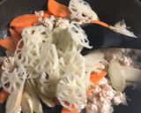 根菜たっぷり 鶏ひき肉和風カレー作り方3写真