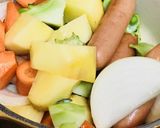 野菜メイン☆いつのまにかクリームシチュー作り方1写真