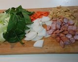 チンゲン菜の五目塩胡椒炒め作り方1写真