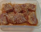 焦がし✨漬け胡麻味噌びんちょうまぐろ焼き作り方3写真