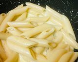 豆乳＆チーズのカルボナーラ風ペンネ作り方2写真