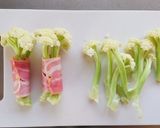 お弁当にも☆カリフローレのベーコン巻き。作り方2写真