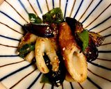 茄子と竹輪とピーマンの胡麻味噌炒め作り方9写真